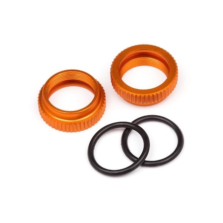 Hpi Racing Aluminum Shock Adjuster Savage XS, Orange - 2 Piece, 2PK HPI108072